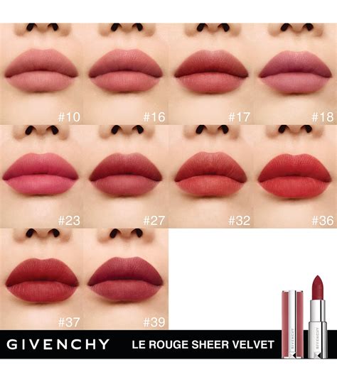 givenchy sheer velvet 18|givenchy red lipstick.